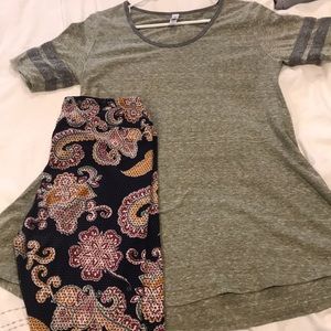 Lularoe tall and curvy leggings with tunic